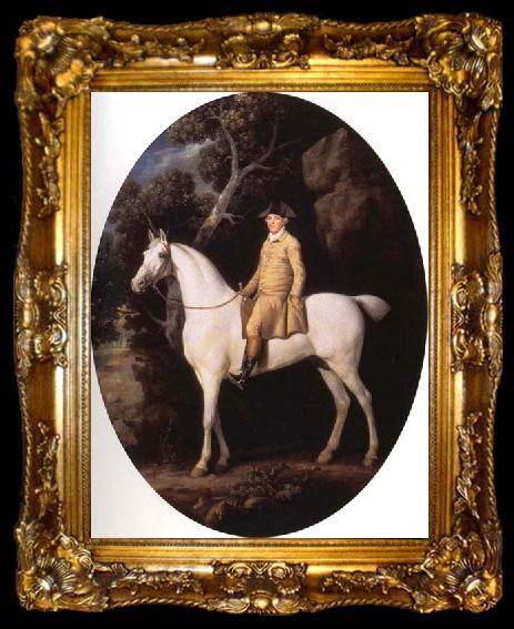 framed  George Stubbs Self-Portrait on a White Hunter, ta009-2